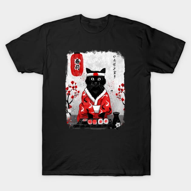 Sushi cat T-Shirt by RubyArt
